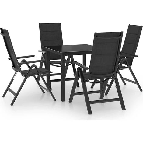 Ensemble à manger de jardin 5 pcs-Salon de jardin aluminium anthracite 311006 (1/5)