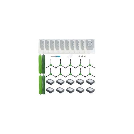Accessori di ricambio compatibili per iRobot Roomba Serie I i1+ i2+ i3+ i4+ i6+ i7+ i8+, Serie J j5+ j6+ j7+ j8+ j9+, sacchetti per la polvere, filtri, spazzole laterali, spazzole principali (1/5)