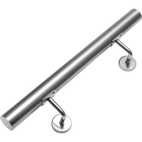 SWANEW Corrimano in acciaio inox V2A per scale - Supporto a parete, scelta 140 cm