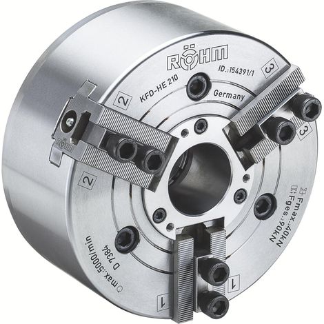 Röhm Kraftspannfutter KFD-HE 315, 3-Backen, Spitzverzahnung 60°, neutrale Ausführung - 154830 (1/5)