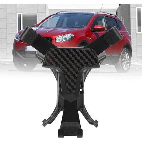 Mobile Phone Stand Holder for Qashqai J10 2006-2013 Car Navigation Flexible Adjustable Carbon Fiber Black (1/5)