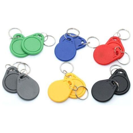 Lot de 5 Badges RFID 13.56Mhz Programmable MCT Android UID modifiable Puce CUID Vert