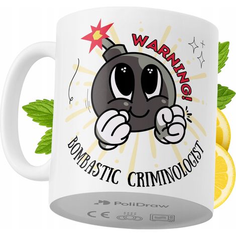 Taza para criminólogo. Divertida taza de café o té con diseño gráfico y texto humorístico. Taza ideal para cumpleaños, santos y días festivos. Taza premium para ocasiones especiales en casa, la oficin (1/5)