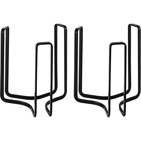 Set di 2 pezzi composto da portaposate, scolapiatti, porta stoviglie e porta ciotole, adatto per cucine, sale da pranzo e armadi (nero). (1/5)