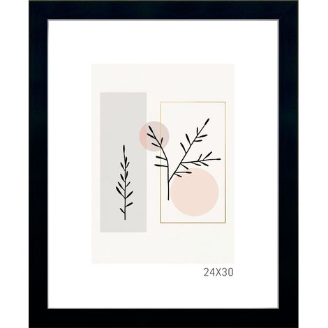 Cadre photo MDF 40x60 cm noir – Profil rectangulaire 20 mm – Plexiglas 1 mm – Dos HDF 3 mm – Accrochage vertical/horizontal (1/5)
