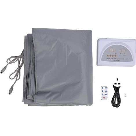 Couverture Sauna Infrarouge Lointain Désintoxication, Dissolution Des Graisses, Imperméable PU, Couverture Totale 360°, Télécommande, Prise Royaume-Uni 220V (1/5)