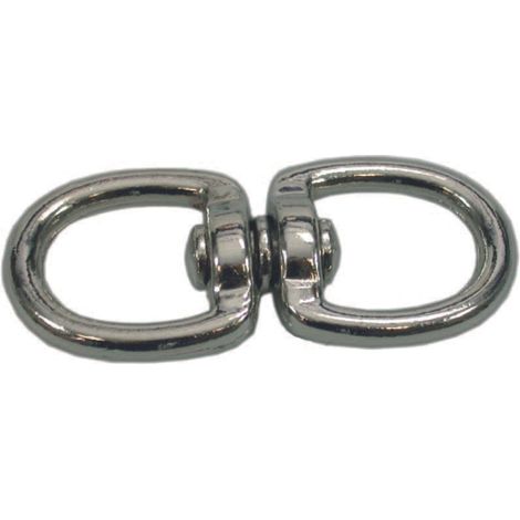 Givolari ad anello doppio occhio in acciaio cromato - mm.55 5/8