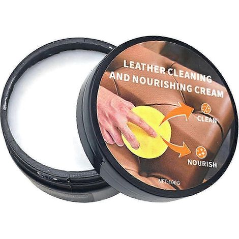 Baume recolorant pour l'entretien du cuir, revitalisant à l'huile de vison pour chaussures et sièges auto (1/4)