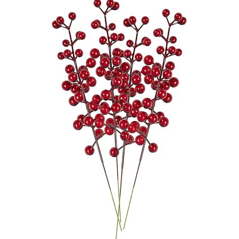 Baies Artificielles, Bouquet De Fleurs De Simulation Fruit Baie Réaliste pour Mariage DIY Bouquet De Mariée Maison Cuisine Décoration De Fête (Z) (1/5)