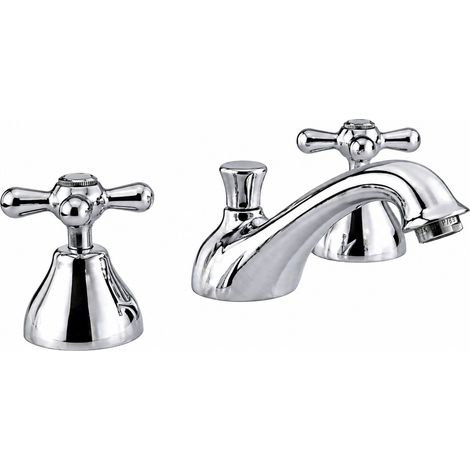 Dreiloch-Waschbecken mit niedrigem Auslauf, Chrom Piralla Rubinetteria Sofia 0SF00033A17  Chrom