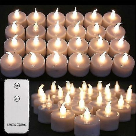 Online Store - Lampe chauffante LED clignotante 24e génération, télécommande, fonctionne sur piles (1/3)