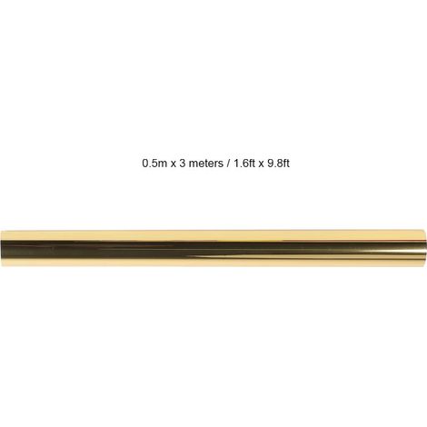 Film Anti-Chaleur Fenêtre Or 0.5x3 m pour Maison - Protection Solaire Unidirectionnelle (1/5)