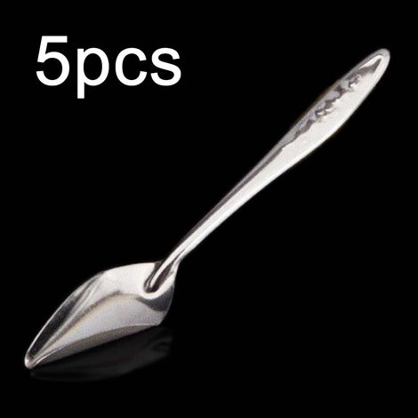 Ensemble de 5 cuillères d'alimentation en acier inoxydable pour volailles, outil pour distribuer manuellement de la nourriture, de l'eau ou des médicaments.-AquaForge (1/5)