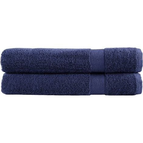 Premium Handtücher SOLUND 2 Stk. Marineblau 100x200 cm 600 g/m² (1/5)