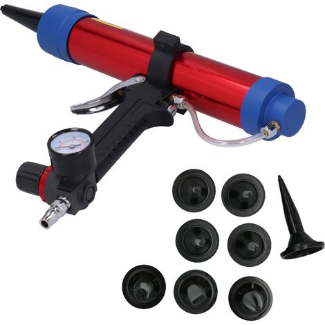 Pistolet à colle pneumatique pour verre 300 mm 11,8 po, 46 bars, en alliage d'aluminium, applicateur de calfeutrage économe en main-d'œuvre (type américain) (1/5)