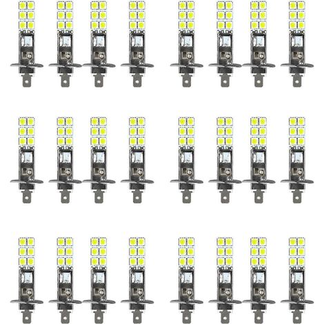 Kit de 24 ampollas LED H1 6000K Super White 80W para faros antibrouillard y feux de route (1/5)