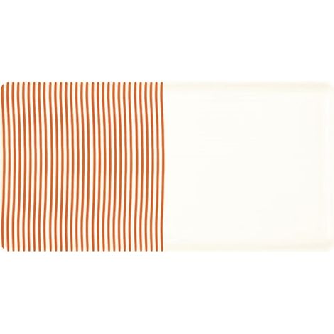Vassoio 39,5x20 cm in ceramica dipinta a mano Color Mix Arancione - Pozzi Milano Spa