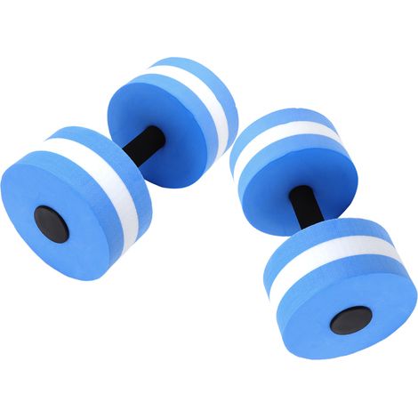 Set mit 2 blauen EVA-Schaumstoff-Hanteln für Wassergymnastik, Yoga, Männer, Frauen und Kinder (1/5)