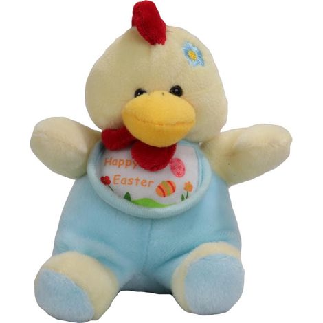 Gallo de Pascua de peluche en color azul (1/3)
