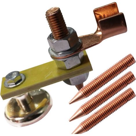 Connecteur de pince de terre magnétique forte avec goujon de tige conductrice pour Machine à souder