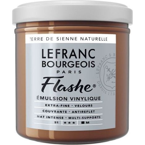 Peinture vinylique - Flashe - Terre de Sienne naturelle - 482 - Lefranc Bourgeois - 125ml