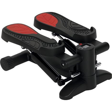 Mini stepper avec écran LCD, capacité 100 kg, pour renforcement jambes, fitness et cardio maison ou bureau, noir (1/5)