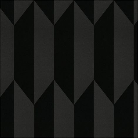 Exclusive luxury wallpaper wall Profhome 790868 hot embossed non-woven wallpaper textured with geometric shapes shimmering black anthracite 5,33 m2 (1/5)