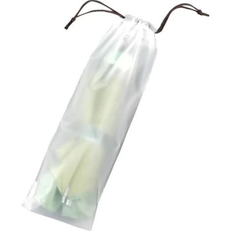 1 sac en plastique opaque mat, organisateur de parapluie réutilisable et portable avec cordon de serrage, rangement pour la maison (1/5)