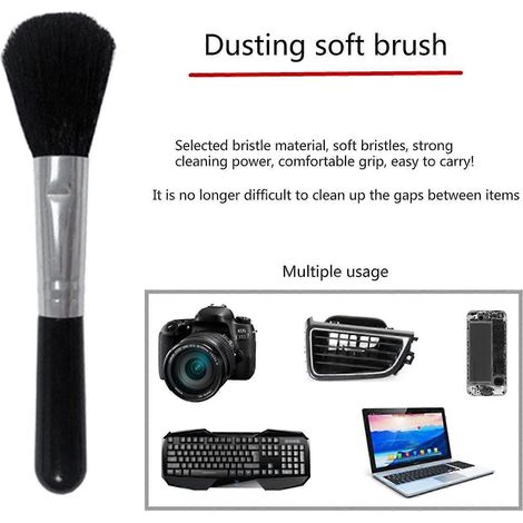 Kit de nettoyage d'écran LCD comprenant une brosse, un chiffon, un spray et un kit de soufflage d'air. Compatible avec les téléviseurs, tablettes et téléphones. (1/5)