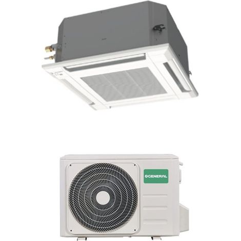 fujitsu general cassette air conditioner rundluftstrom inverter 24000 btu auxg24krlb-e mit steuerung und panel