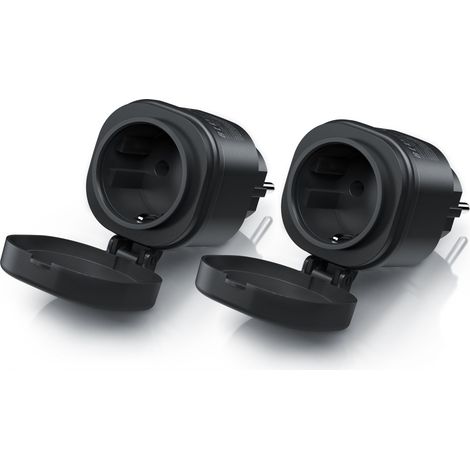 BEARWARE 2x Wifi Outdoor Steckdose 2,4 Ghz WLAN Steuerung per App Smart Life / IP44 (1/5)