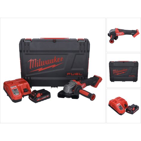 Milwaukee M18 FSAG115X-301X Akku Winkelschleifer 18 V 115 mm Brushless + 1x Akku 3,0 Ah + Ladegerät + HD Box
