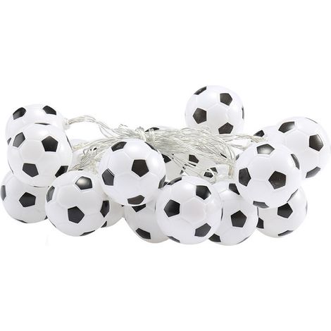 Guirlande lumineuse LED chaude en forme de football de 1,5 m pour fans de football, fonctionne à piles, pour intérieur ou extérieur, chambre à coucher, jardin, décoration de fête (1/5)