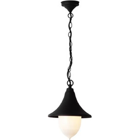 Lanterne avec chaine Paris 25 cm h en aluminium peint en noir 60 W lampes globe en me'thacrylate 27,8 cm pour une utilisation en exte'rieur (1/4)