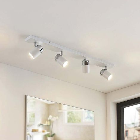 [NEUWERTIG] B-Ware Lindby Deckenstrahler Strahler Kardo LED 4-flammig dimmbar IP44 chrom weiß 80cm (1/2)
