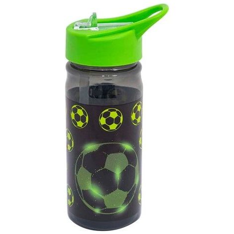 Botella de agua Aqua Pure Neo Football con pajita, Astra