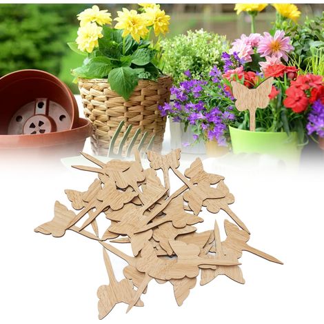 [Marcadores ecológicos para plantas] + [Etiquetas naturales] + [Etiquetas de madera] + [30 etiquetas de madera reciclables para macetas y jardines, etiquetas Greenbox para huertos de flores y verduras (1/5)