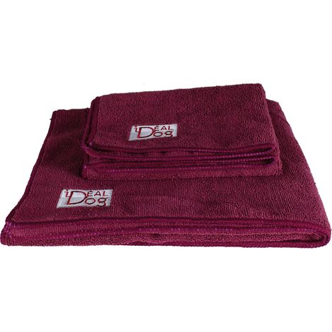 Serviettes Microfibre bordeaux IdealDog - Petit modèle
