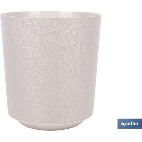 Pack de 4 pots en tissu beige PP Ø 195 x 201 mm 4,9 L (1/4)