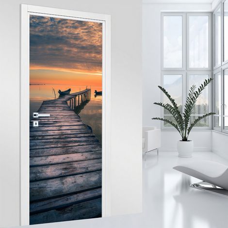 Stickers pour porte - Ponton - 73 x 205 cm - Adhésif MAT (1/2)