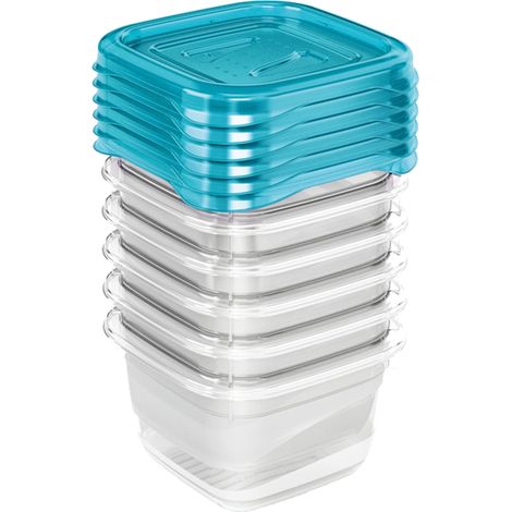 FREDO FRESH VERSHOUDDOZEN TRANSP/BLAUW SET 6 06X06X04 - 0,1 L KEEEPER 30669 (6/3360) FFFINE (1/5)