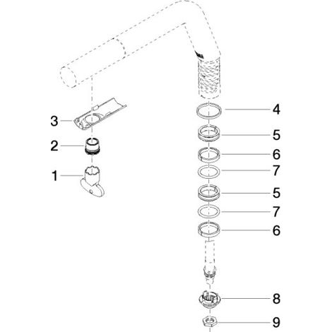 Dornbracht 90282225900-06 Bec de robinet Pièces de rechange