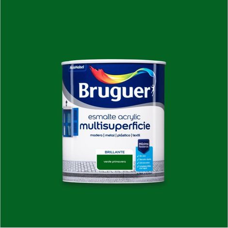 Bruguer Esmalte acrylic multisuperficie brillante Verde primavera 750 Ml
