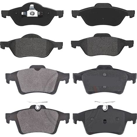 KIT PASTIGLIE FRENO ANTERIORI E POSTERIORI compatibile con RENAULT MEGANE III COUPE' (DZ0/1) / PASTIGLIE FRENANTI AUTO OEM P 68 050,P 68 024 P 68 041 / SOSTITUZIONE DIRETTA / BASSA POLVERE / SILENZIO