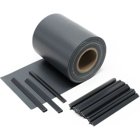 Wiltec Brise-vue en rouleau – anthracite – 35 m x 19 cm – en PVC 450 g/m² – avec 20 clips – Protection visuelle Pare-vue extérieur pour Clôture Jardin Terrasse (1/4)