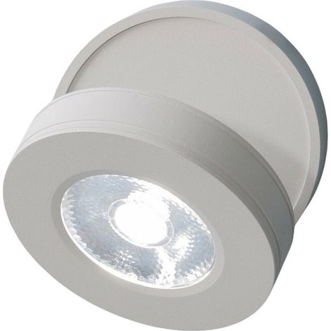Applique orientabile 1 led cob moderno 7 watt lampada da muro parete soffitto bianco luce fredda 6500k (1/4)