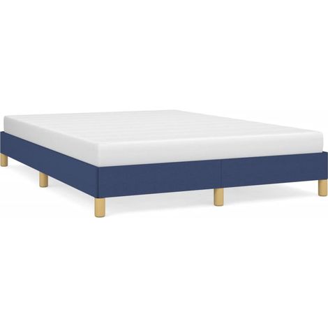 Maison Exclusive - Bettgestell ohne Matratze Blau 140x200 cm Stof (1/5)