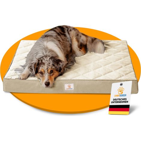 Lit orthopédique pour chien, imperméable, tapis préféré de votre nez en fourrure, coussin antidérapant, panier pour chien, housse lavable, petits à grands chiens, 90 x 80 (1/5)