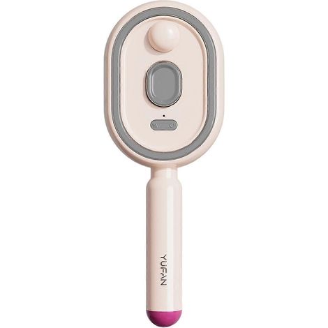 Brosse à cheveux électrique rechargeable vapeur brumisateur autonettoyante anti-nœuds anti-frisottis hommes femmes rose (1/4)