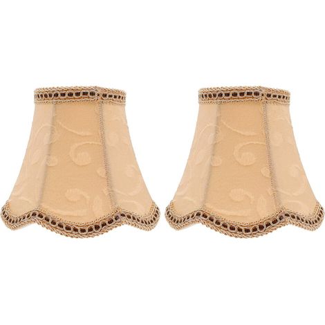 2X Abat-Jour de Table Tissu Tissu Clip Sur Abat-Jour Couvercle de la Lampe Abat-Jour Tambour Abat-Jour Ampoule pour Lampadaire Maison (1/4)